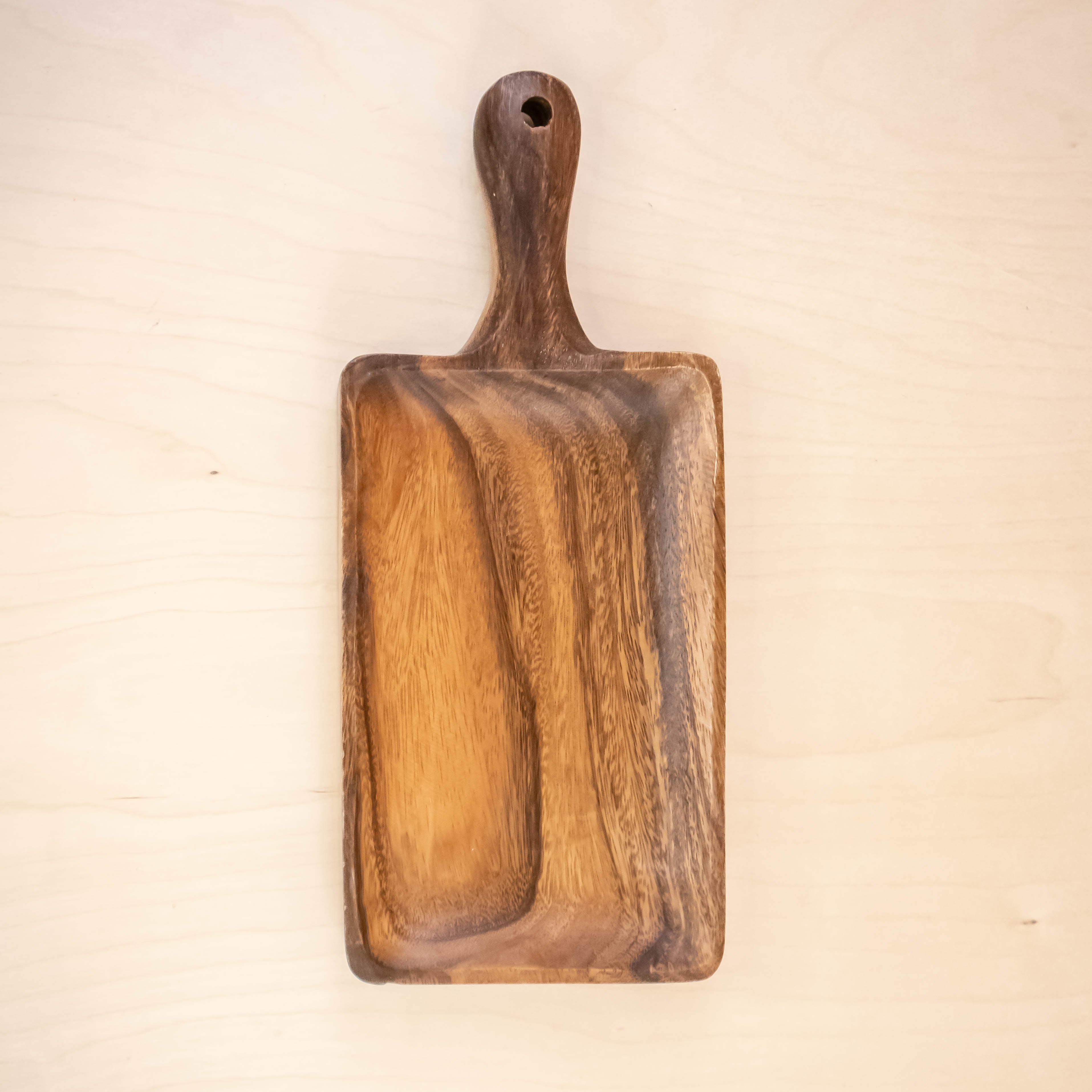 Acacia Rectangle Serving Tray with Handles | LIKHÂ