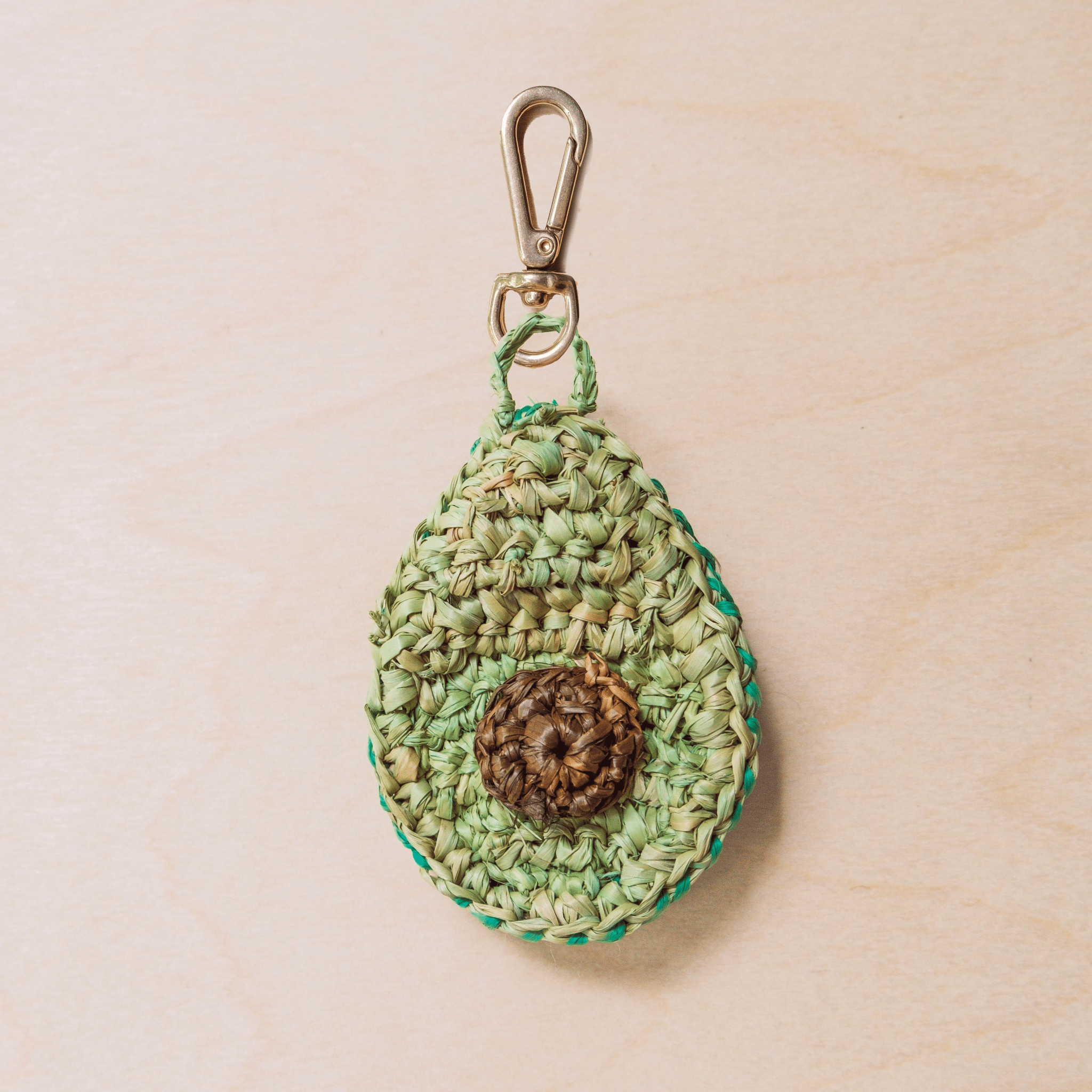Bag charms - Avocado Bag Accessory - Raffia Crochet Charm | LIKHÂ - LIKHÂ