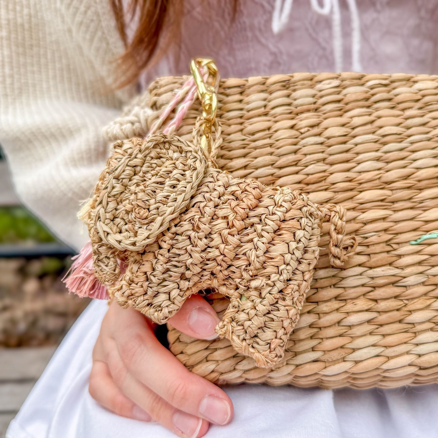 Bag charms - Brown Elephant Bag Charm – Artisan Crochet Animal Keychain | LIKHÂ - LIKHÂ
