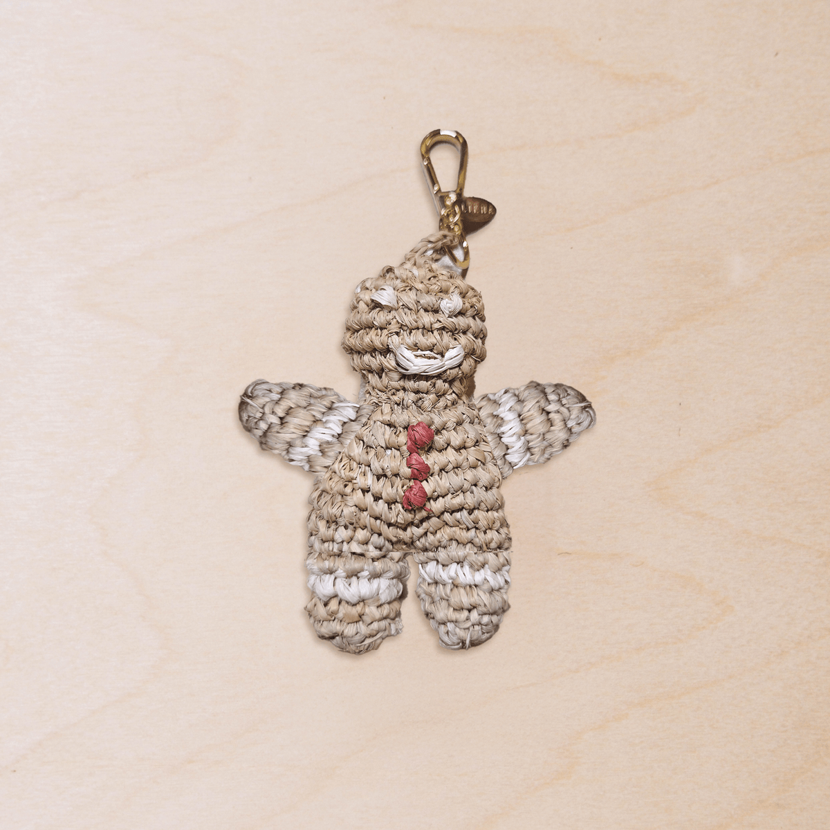 Bag charms - Gingerbread Man Bag Charm – Raffia Crochet Holiday Accessory | LIKHÂ - LIKHÂ
