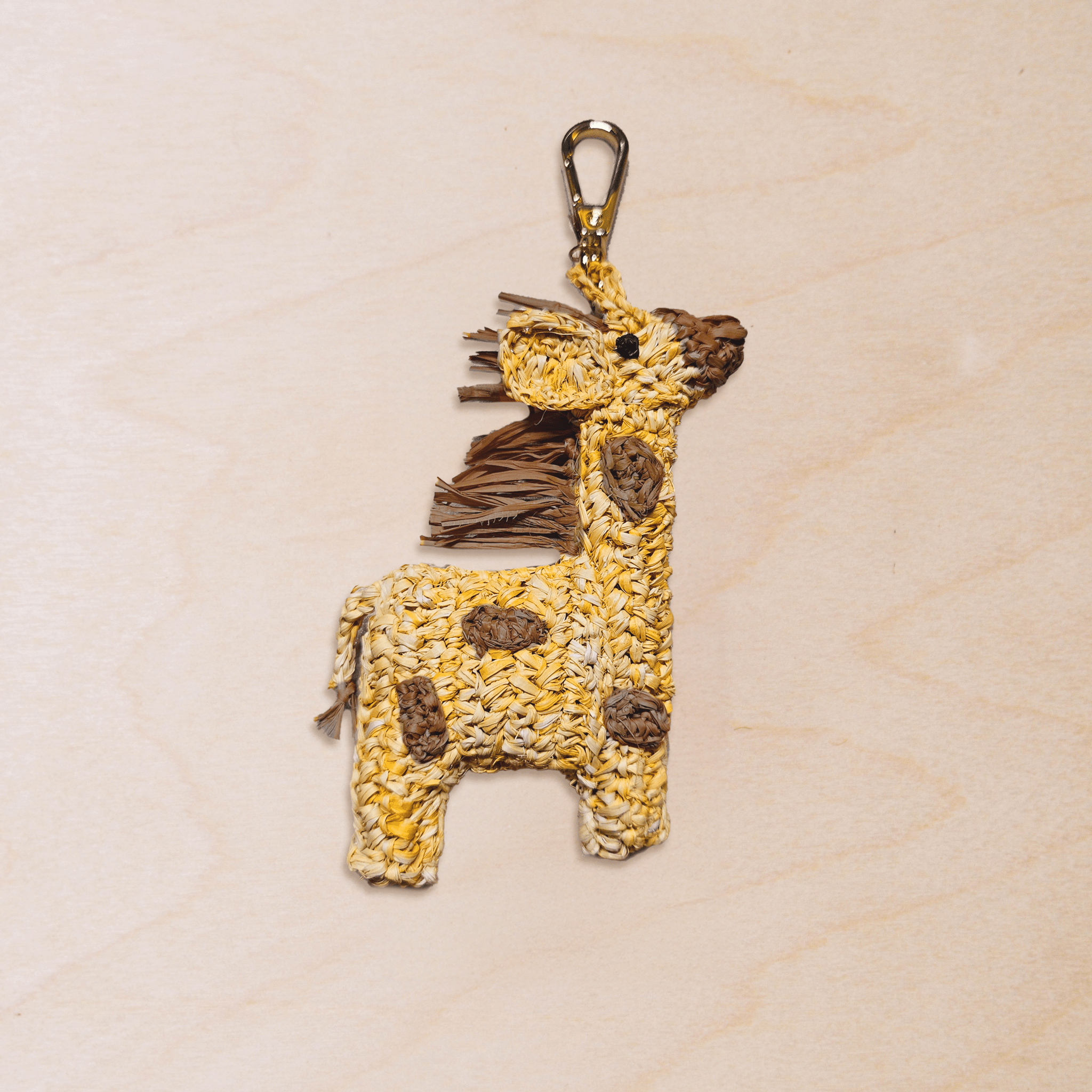Bag charms - Giraffe Bag Charm – Handmade Raffia Crochet Keychain | LIKHÂ - LIKHÂ