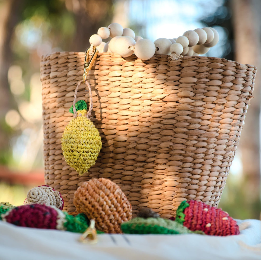 Bag charms - Lemon Crochet Bag Charm - Artisan Crochet Charms | LIKHÂ - LIKHÂ