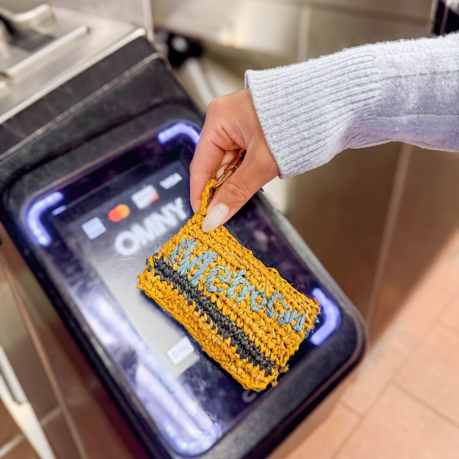 Bag charms - NYC Metrocard Bag Charm – Raffia Crochet Novelty Keychain | LIKHÂ - LIKHÂ