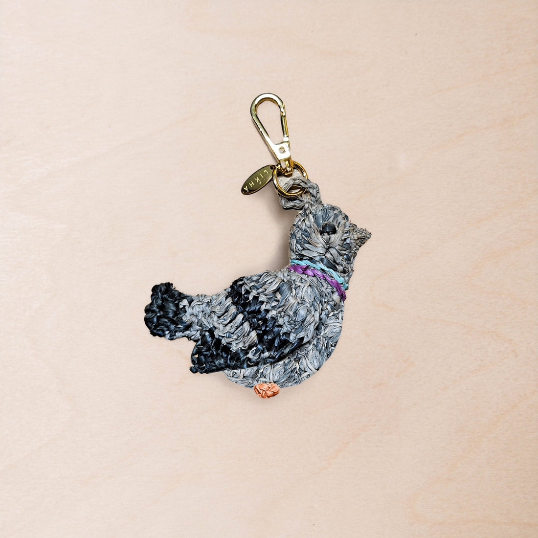 Bag charms - NYC Pigeon Bag Charm – Raffia Crochet Bird Accessory | LIKHÂ - LIKHÂ