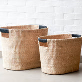 Baskets - Black Oval Storage Baskets, set of 2 - Modern Baskets | LIKHÂ - LIKHÂ