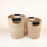 Baskets - Black Oval Storage Baskets, set of 2 - Modern Baskets | LIKHÂ - LIKHÂ