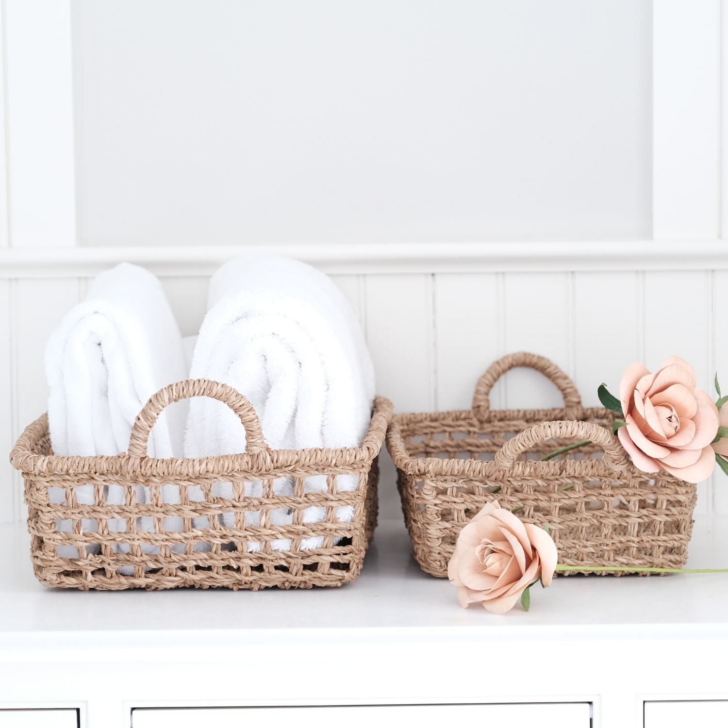 Baskets - Open Weave Rectangular Trays, set of 3 – Handcrafted Bangkuan Trays | LIKHÂ - LIKHÂ