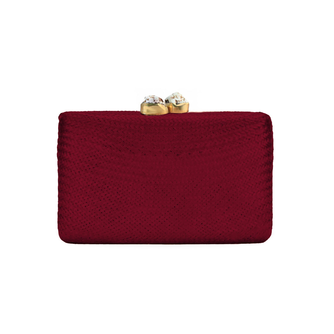 Clutches - Dark Cherry Red Rectangle Clutch | LIKHÂ - LIKHÂ