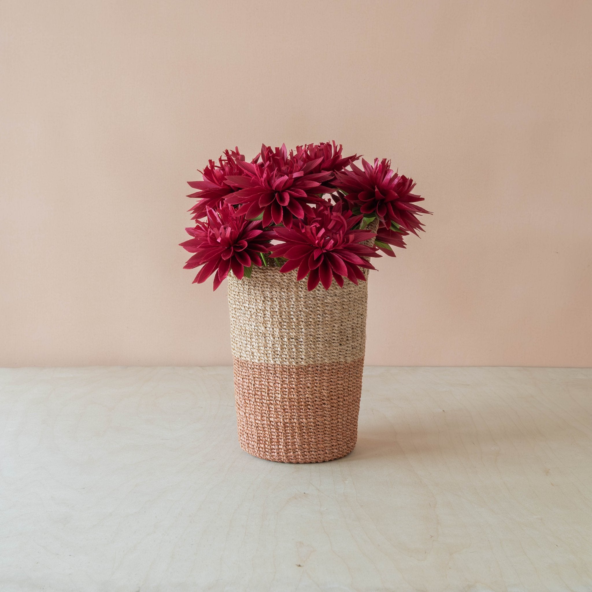 flower - Deep Pink Waterlily Corn Husk Flowers, case of 6 – Handcrafted Floral Stems | LIKHÂ - LIKHÂ