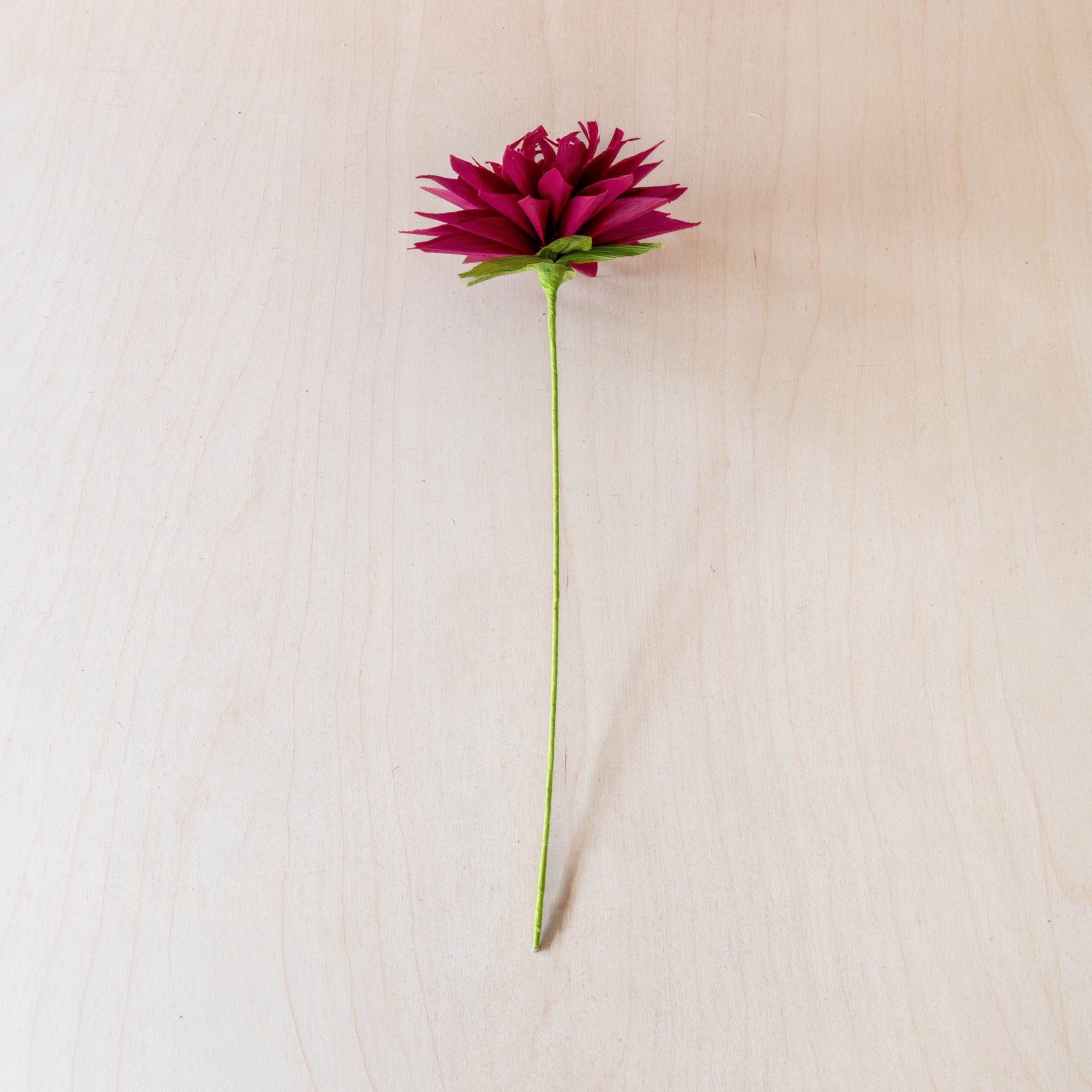 flower - Deep Pink Waterlily Corn Husk Flowers, case of 6 – Handcrafted Floral Stems | LIKHÂ - LIKHÂ