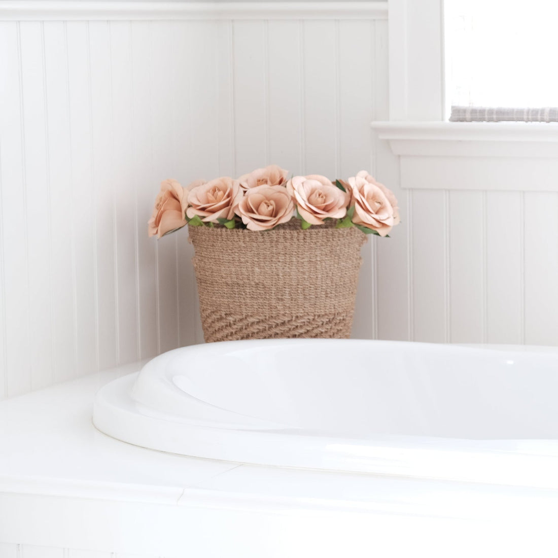 flower - Light Peach Pink Rose Corn Husk Flowers, case of 6 – Handcrafted Floral Stems | LIKHÂ - LIKHÂ