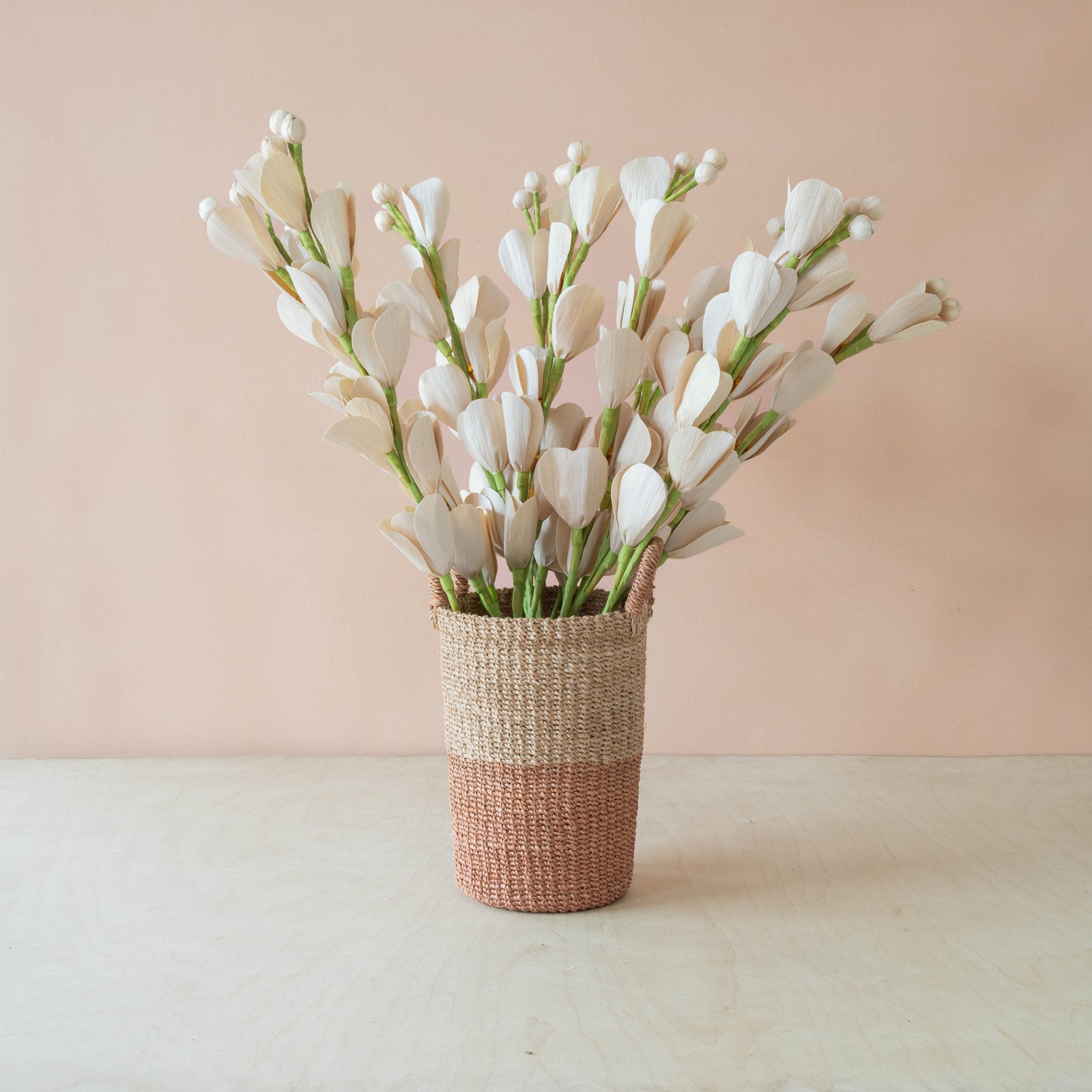flower - Natural Orchid Corn Husk Flowers, case of 6 – Handcrafted Floral Stems | LIKHÂ - LIKHÂ