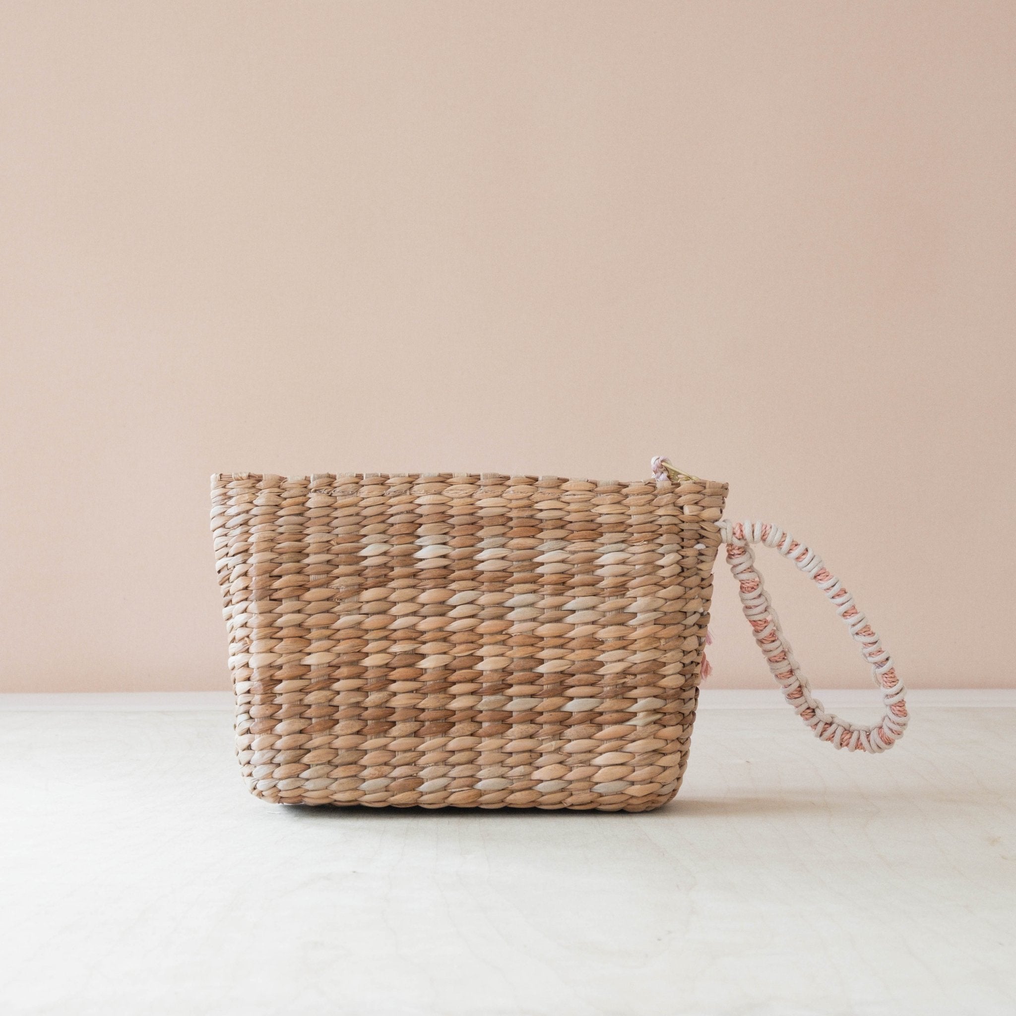 Handbags - Mini Woven Pouch with Wristlet and Embroidered Bunny – Handcrafted Wristlet | LIKHÂ - LIKHÂ