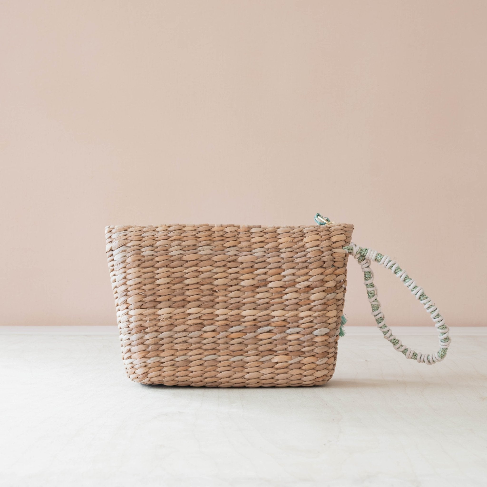 Handbags - Mini Woven Pouch with Wristlet and Embroidered Cat – Handwoven Wristlet | LIKHÂ - LIKHÂ