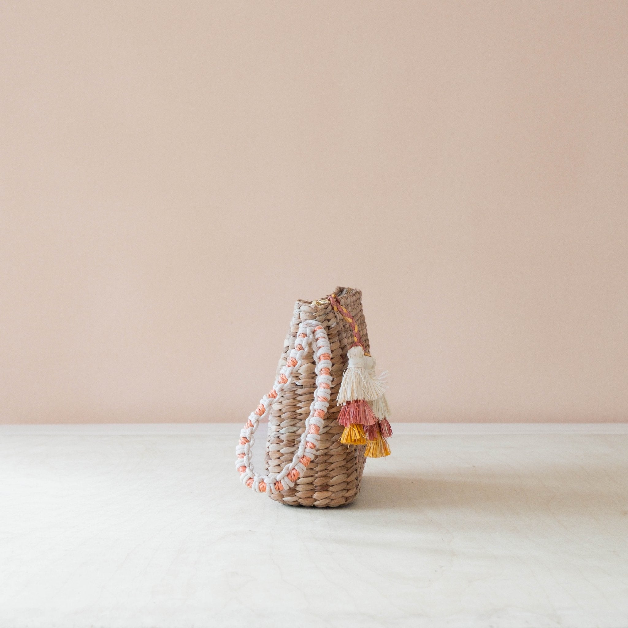 Handbags - Mini Woven Pouch with Wristlet and Embroidered Cocktail – Handcrafted Wristlet | LIKHÂ - LIKHÂ