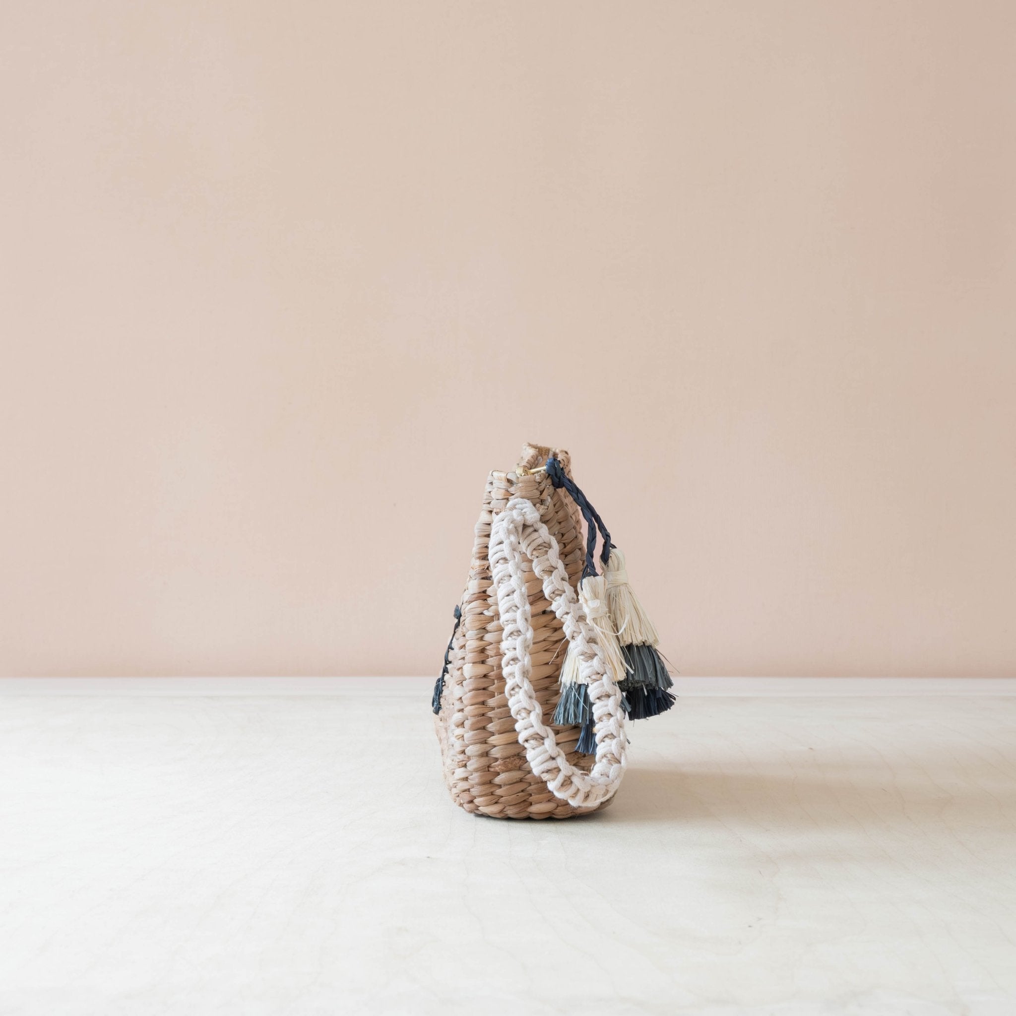Handbags - Mini Woven Pouch with Wristlet and Embroidered Dachshund – Handcrafted Wristlet | LIKHÂ - LIKHÂ