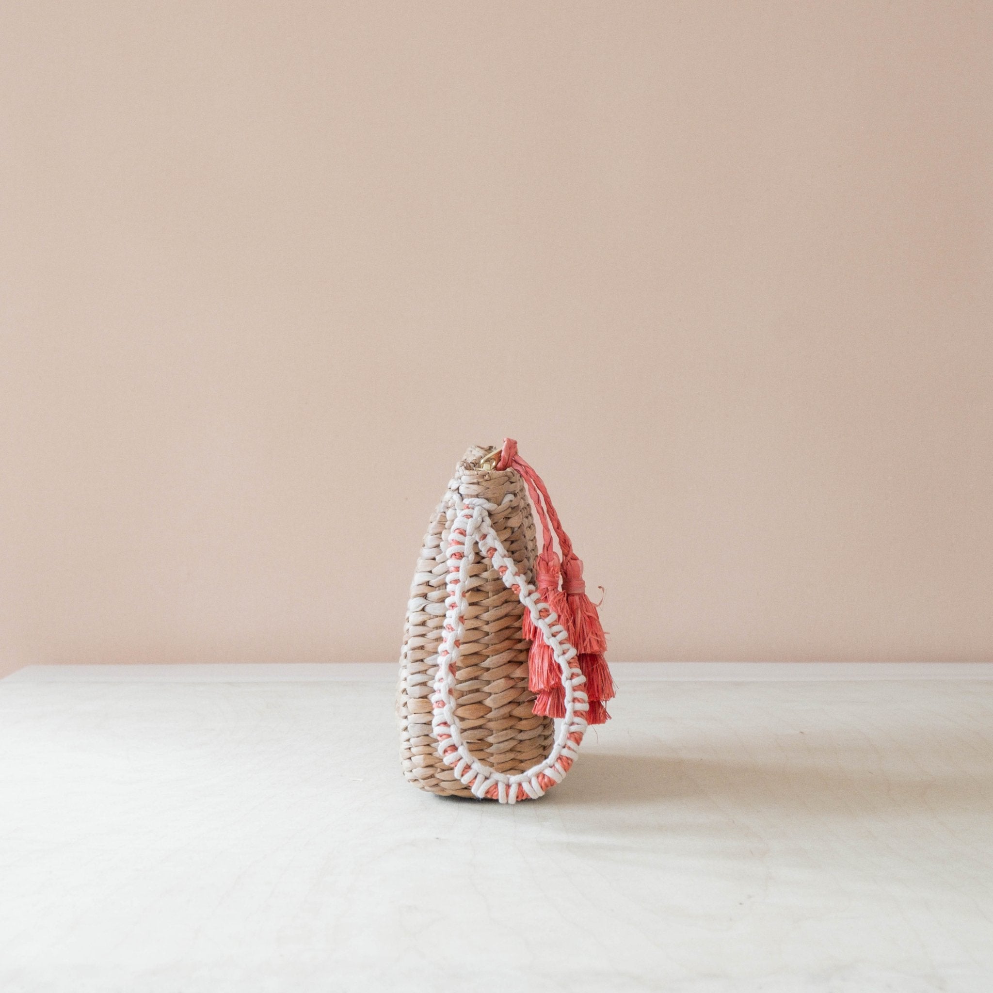 Handbags - Mini Woven Pouch with Wristlet and Embroidered Lobster – Artisan Wristlet | LIKHÂ - LIKHÂ