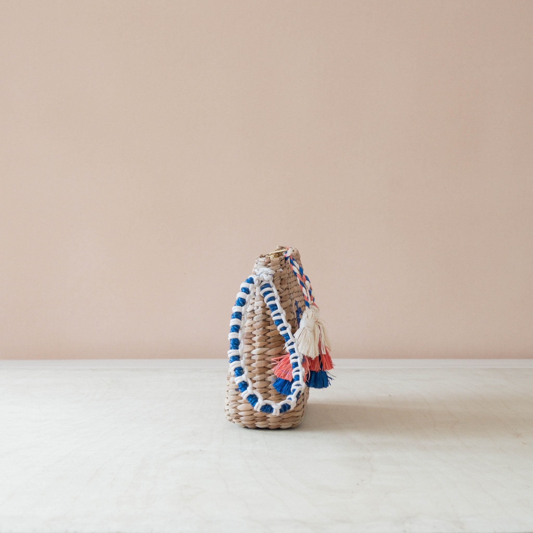 Handbags - Mini Woven Pouch with Wristlet and Embroidered Sardine Can – Handwoven Pouch | LIKHÂ - LIKHÂ