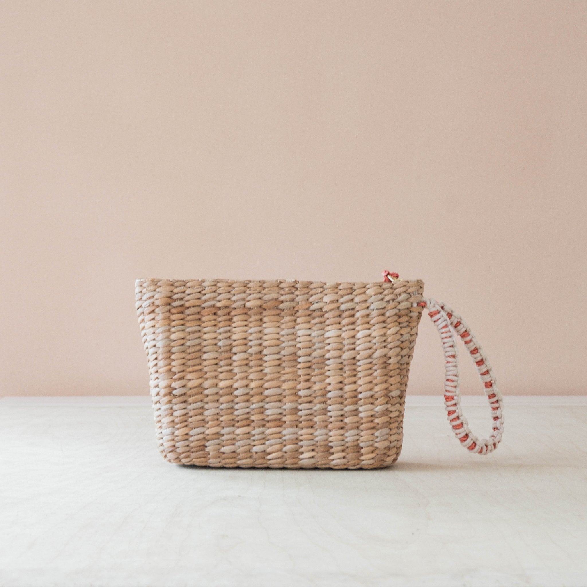 Handbags - Mini Woven Pouch with Wristlet and Embroidered Tomato – Artisan Wristlet | LIKHÂ - LIKHÂ