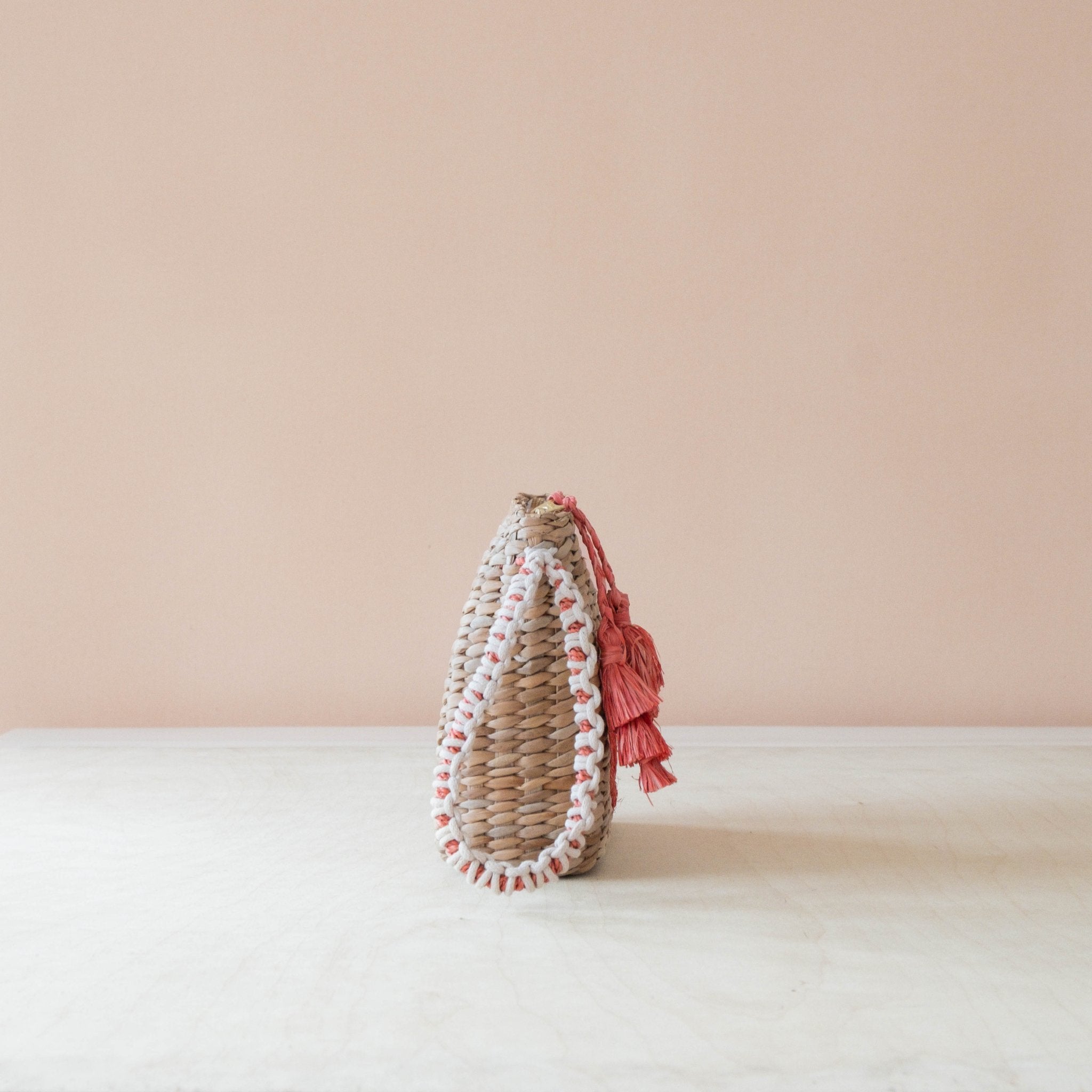 Handbags - Mini Woven Pouch with Wristlet and Embroidered Tomato – Artisan Wristlet | LIKHÂ - LIKHÂ