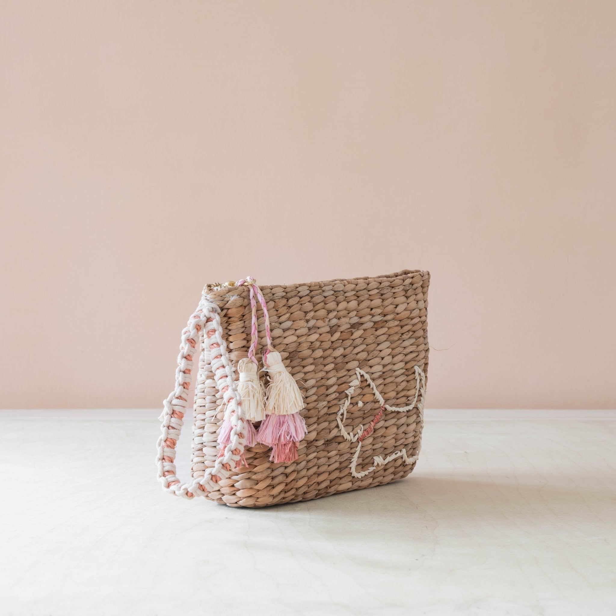 Handbags - Mini Woven Pouch with Wristlet and Embroidered Westie – Artisan Pouch | LIKHÂ - LIKHÂ