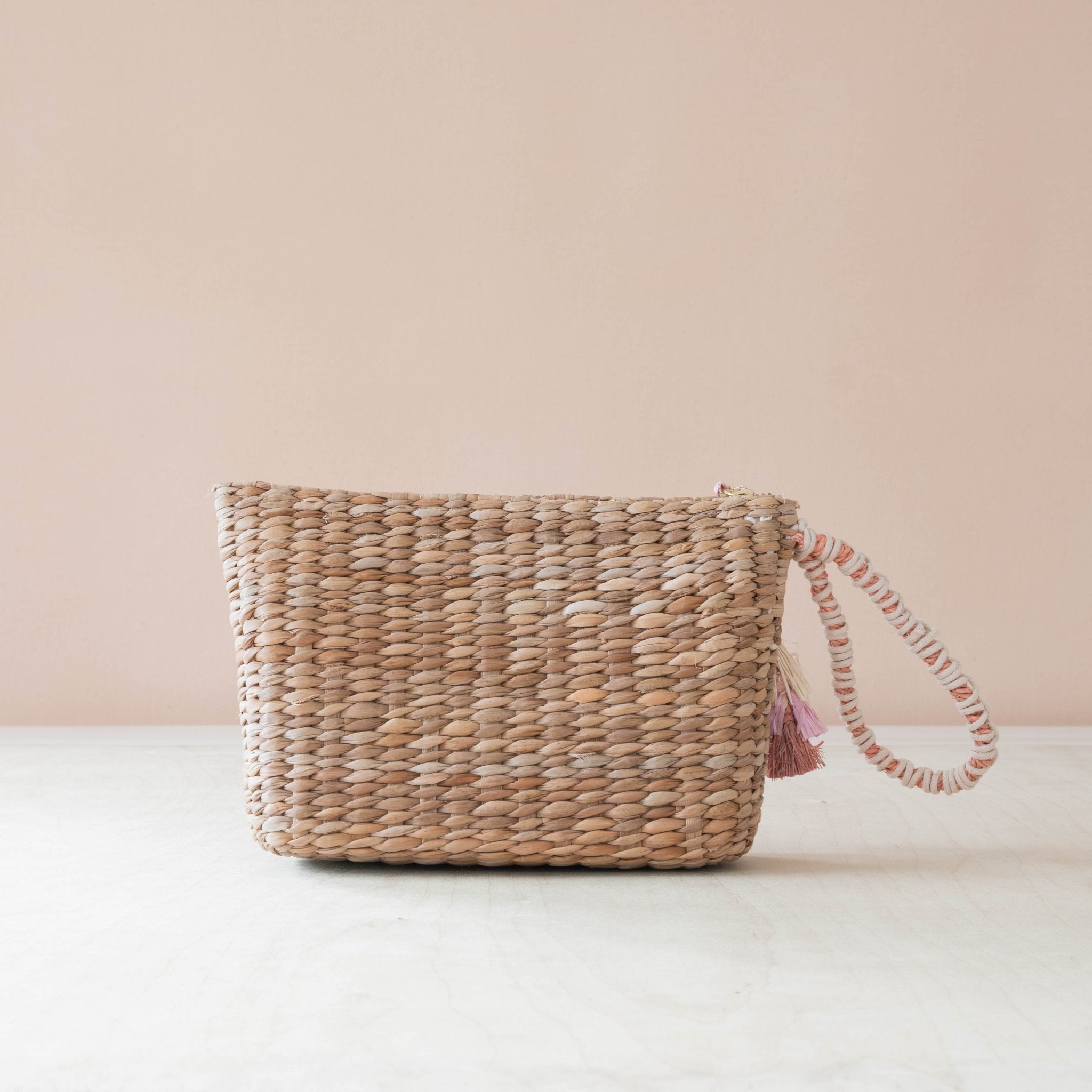 Handbags - Mini Woven Pouch with Wristlet and Embroidered Westie – Artisan Pouch | LIKHÂ - LIKHÂ