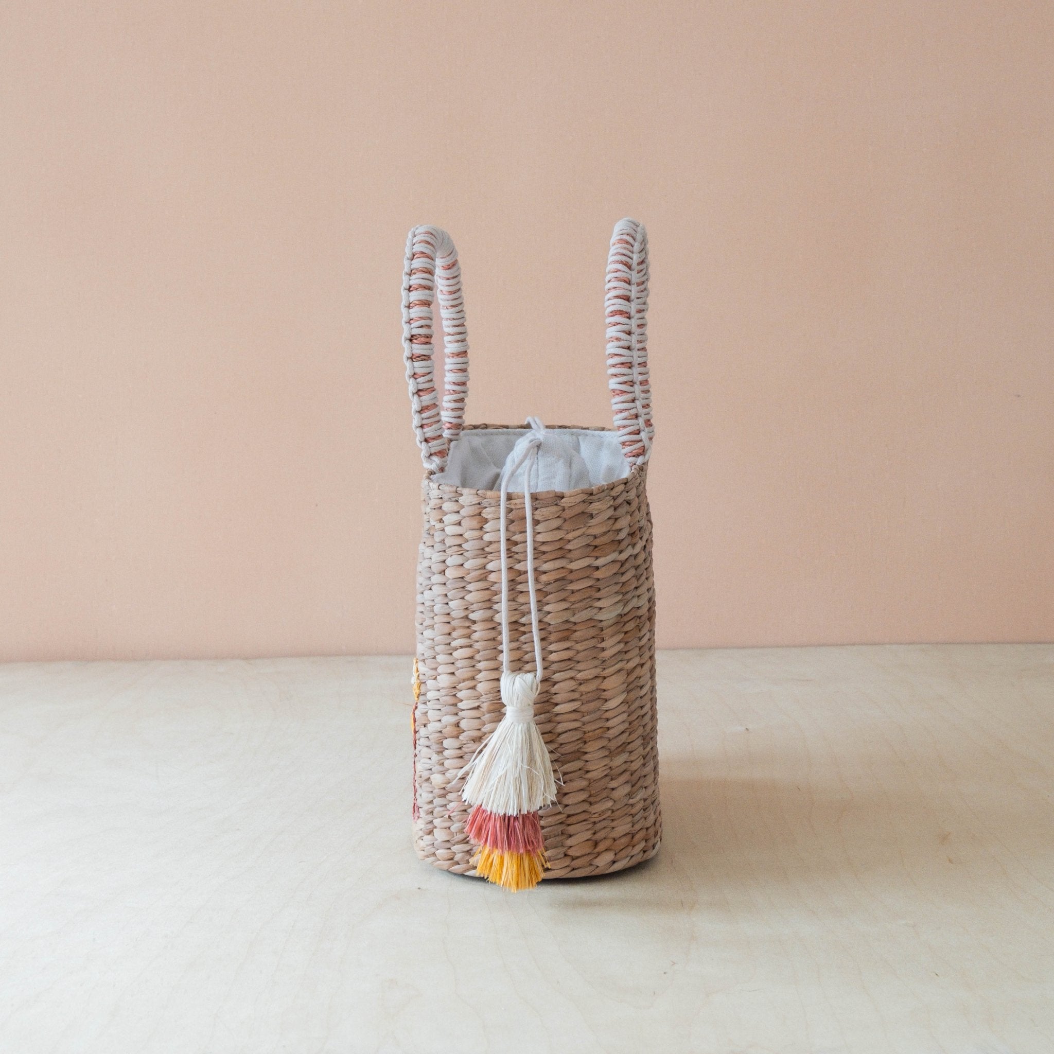 Handbags - Mini Woven Tote Bag with Embroidered Cocktail – Handcrafted Straw Tote | LIKHÂ - LIKHÂ