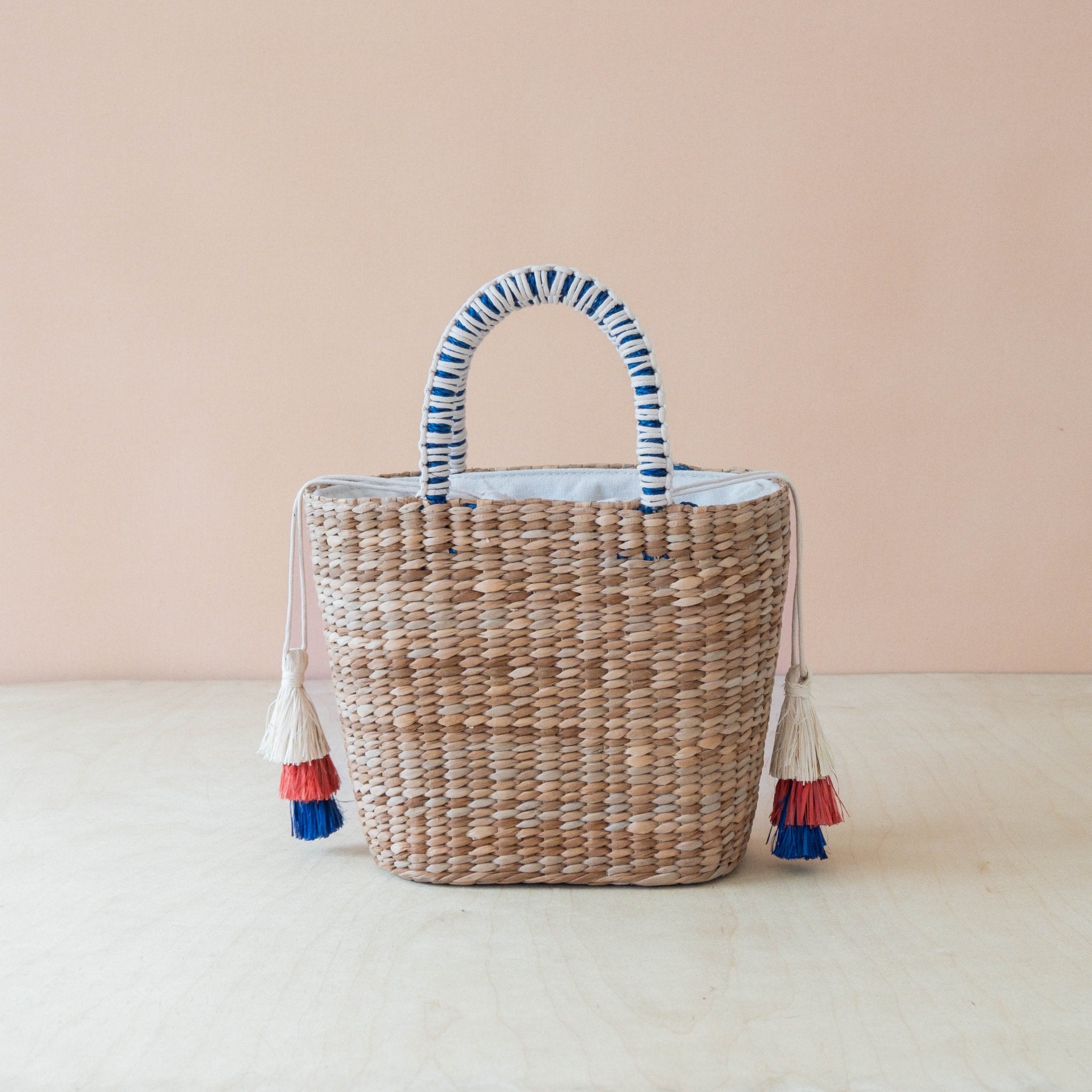 Handbags - Mini Woven Tote Bag with Embroidered Sardine Can – Artisan Tote | LIKHÂ - LIKHÂ