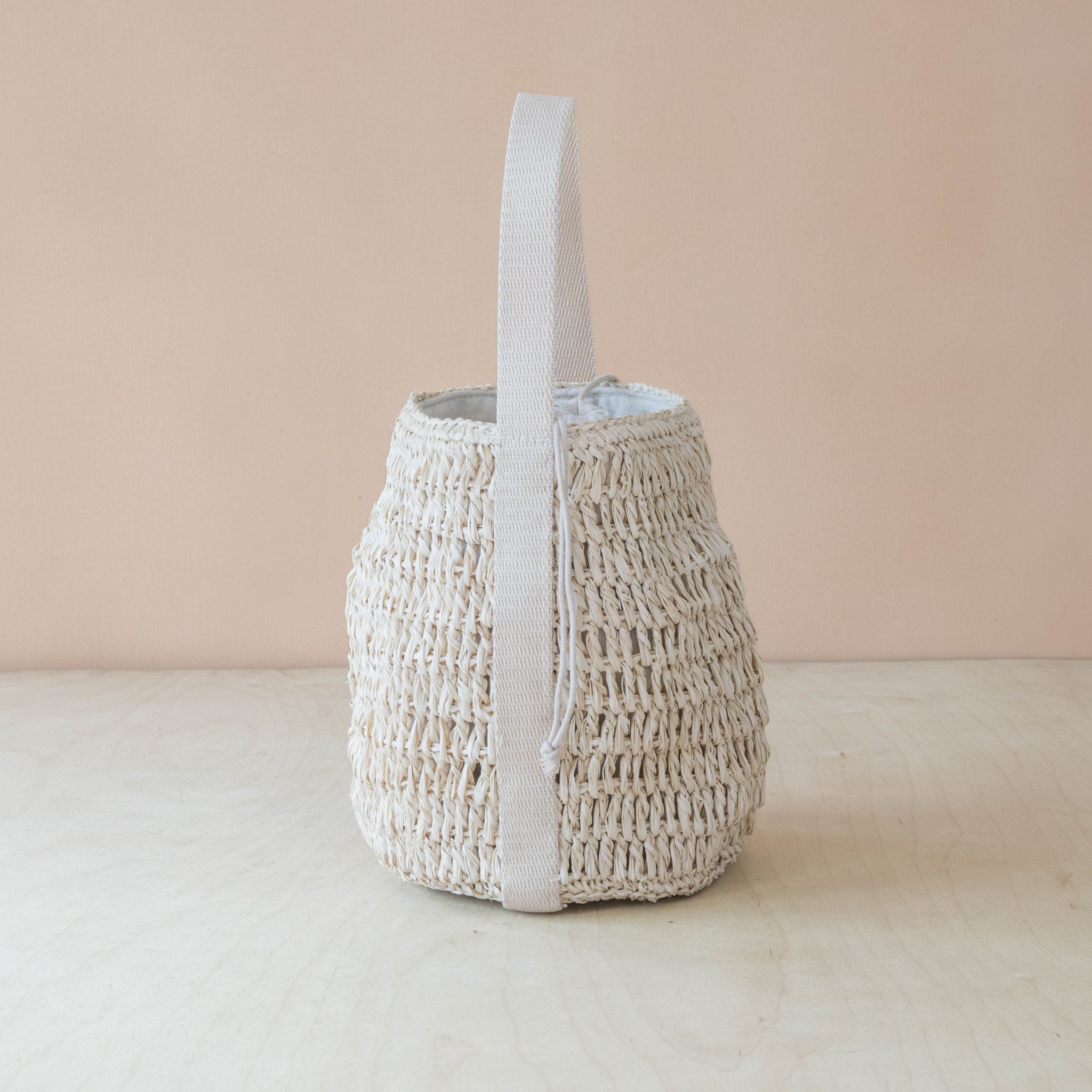 Handbags - Raffia Poste Weave Bucket Bag – Handwoven Shoulder Bag | LIKHÂ - LIKHÂ