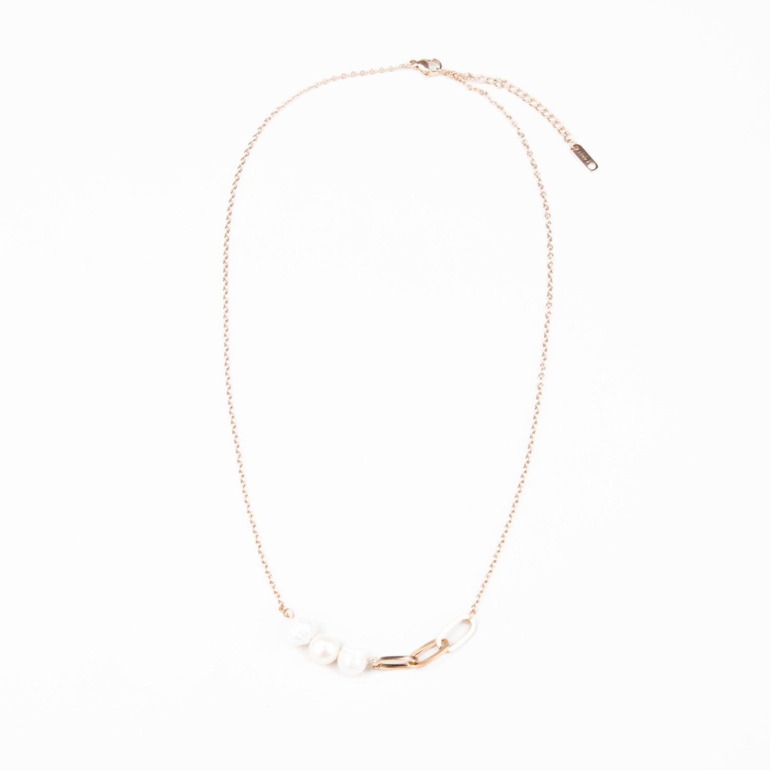 Jewelry, necklace - Asymmetrical Necklace with Freshwater Pearl - Statement Necklace | LIKHA - LIKHÂ
