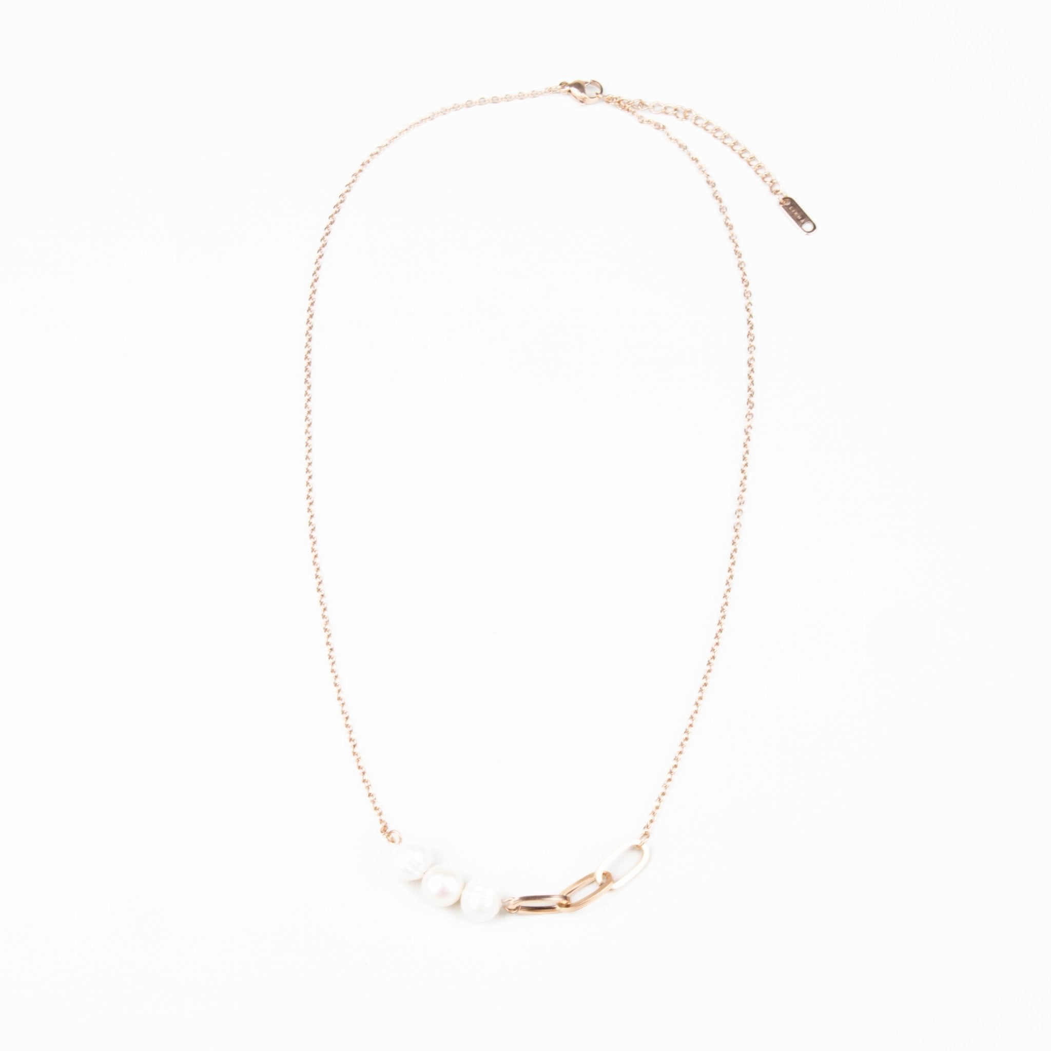 Jewelry, necklace - Asymmetrical Necklace with Freshwater Pearl - Statement Necklace | LIKHA - LIKHÂ