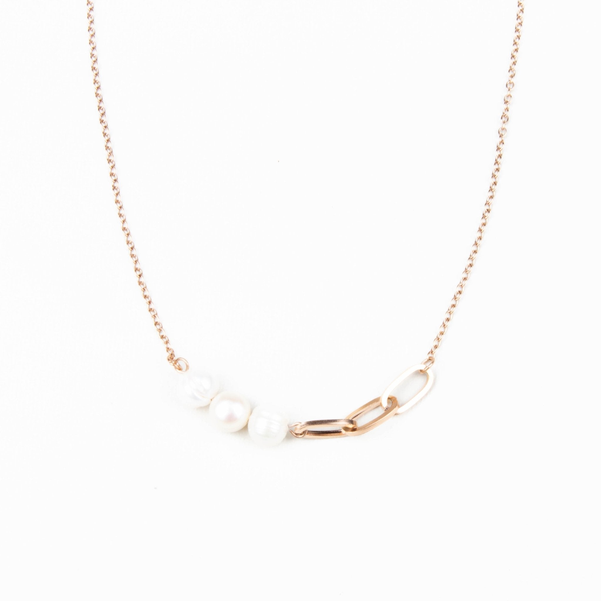 Jewelry, necklace - Asymmetrical Necklace with Freshwater Pearl - Statement Necklace | LIKHA - LIKHÂ