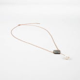Jewelry, necklace - Black Diamond + Pearl Drop Mother of Pearl Necklace - Mother of Pearl Necklace | LIKHA - LIKHÂ