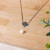 Jewelry, necklace - Black Diamond + Pearl Drop Mother of Pearl Necklace - Mother of Pearl Necklace | LIKHA - LIKHÂ