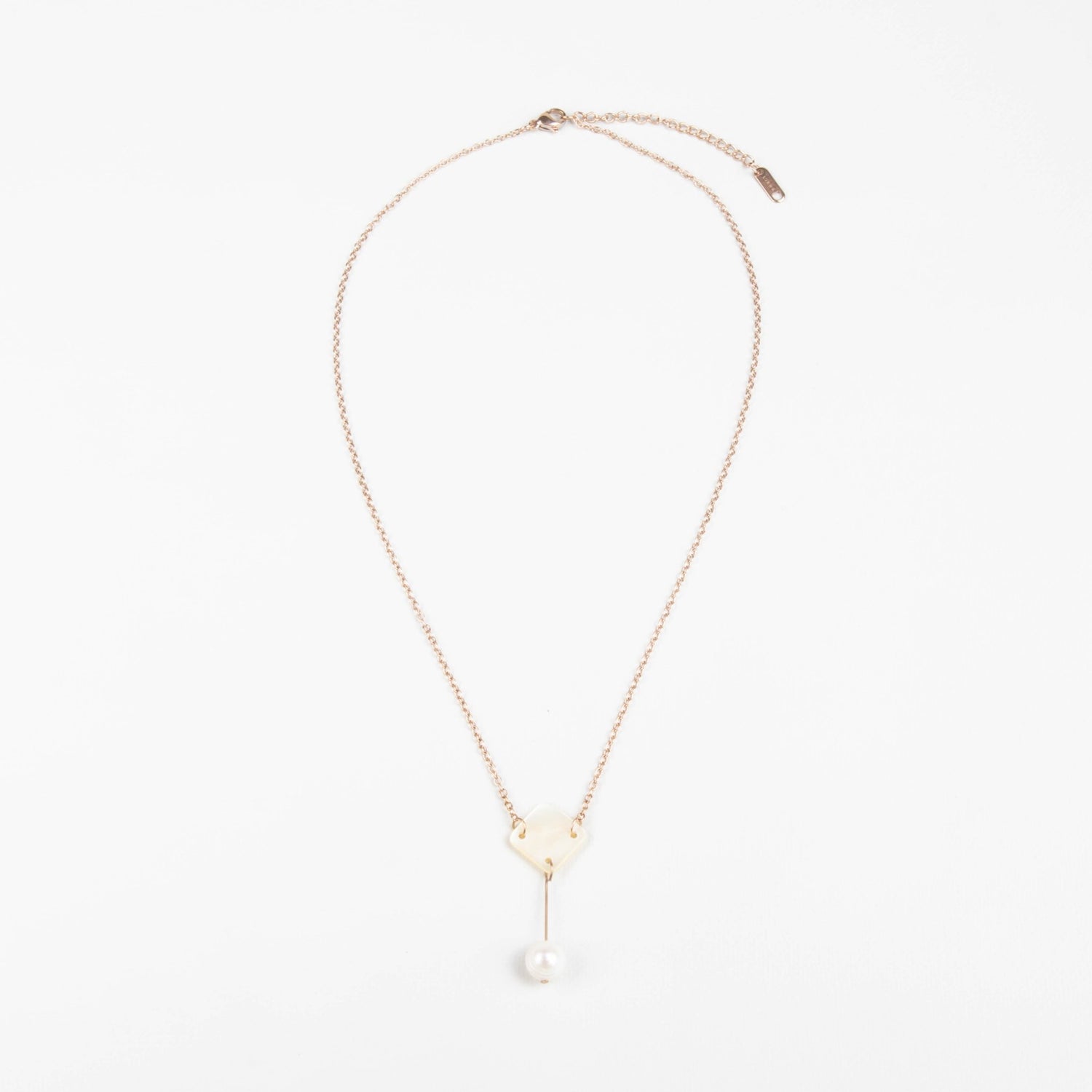 Jewelry, necklace - White Diamond + Pearl Drop Mother of Pearl Necklace - Elegant Necklace | LIKHA - LIKHÂ