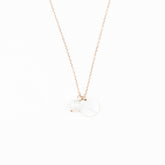 Jewelry, necklace - White Disc + Pearl Mother of Pearl Necklace - Minimalist Necklace | LIKHA - LIKHÂ