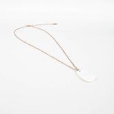Jewelry, necklace - White Mother of Pearl Trapezoid Necklace with Rose Gold Chain - Minimalist Jewelry | LIKHA - LIKHÂ