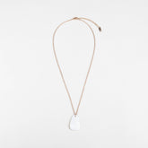Jewelry, necklace - White Mother of Pearl Trapezoid Necklace with Rose Gold Chain - Minimalist Jewelry | LIKHA - LIKHÂ