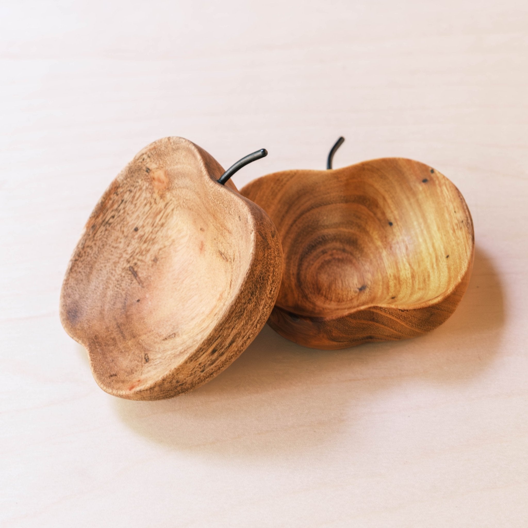 - Small Apple Wood Tray - Handcrafted Wooden Accent | LIKHÂ - LIKHÂ