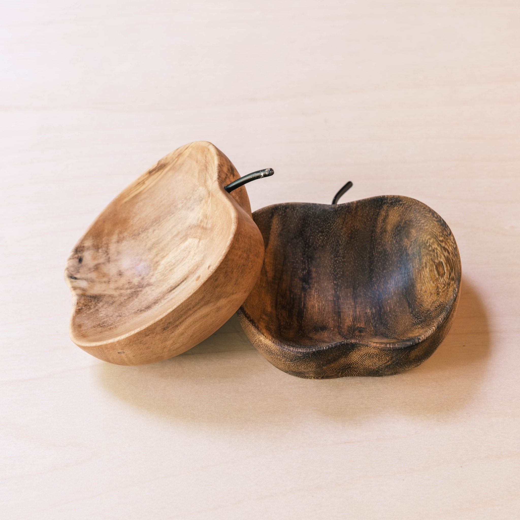 - Small Apple Wood Tray - Handcrafted Wooden Accent | LIKHÂ - LIKHÂ