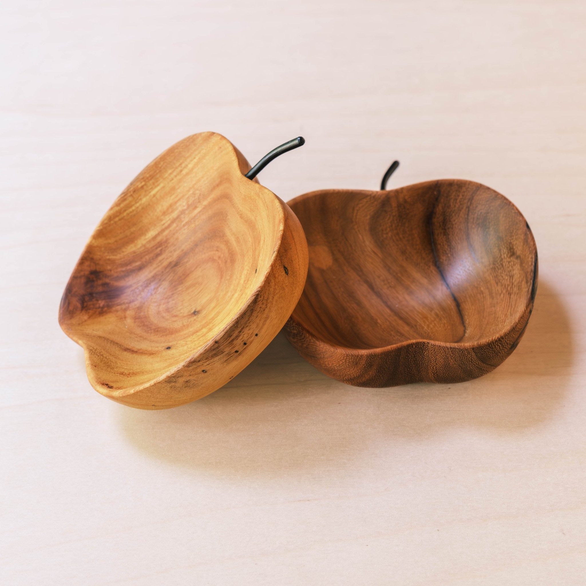 - Small Apple Wood Tray - Handcrafted Wooden Accent | LIKHÂ - LIKHÂ