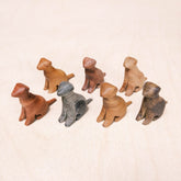 - Small Wood Dog Figurines - Handcrafted Animal Accent | LIKHÂ - LIKHÂ