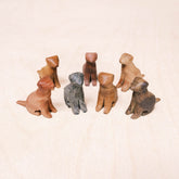 - Small Wood Dog Figurines - Handcrafted Animal Accent | LIKHÂ - LIKHÂ