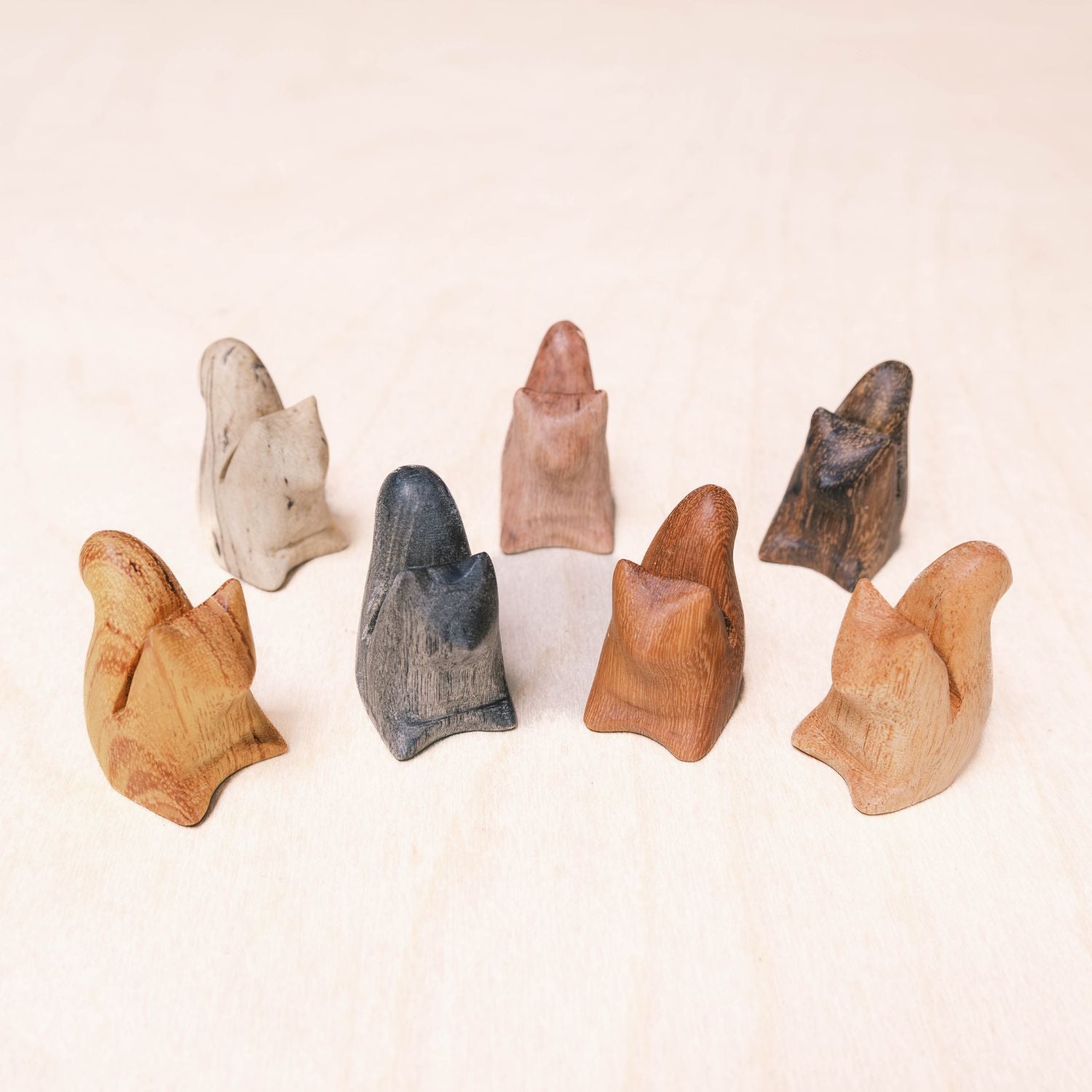 - Wooden Squirrel Figurines - Small Handcrafted Animal Accent | LIKHÂ - LIKHÂ