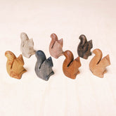 - Wooden Squirrel Figurines - Small Handcrafted Animal Accent | LIKHÂ - LIKHÂ