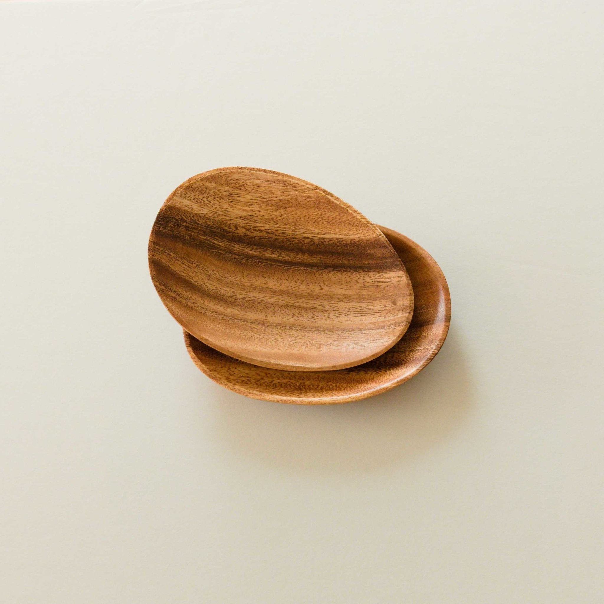 - Acacia Wood 7" Oval Plate, set of 2 | LIKHA - LIKHÂ