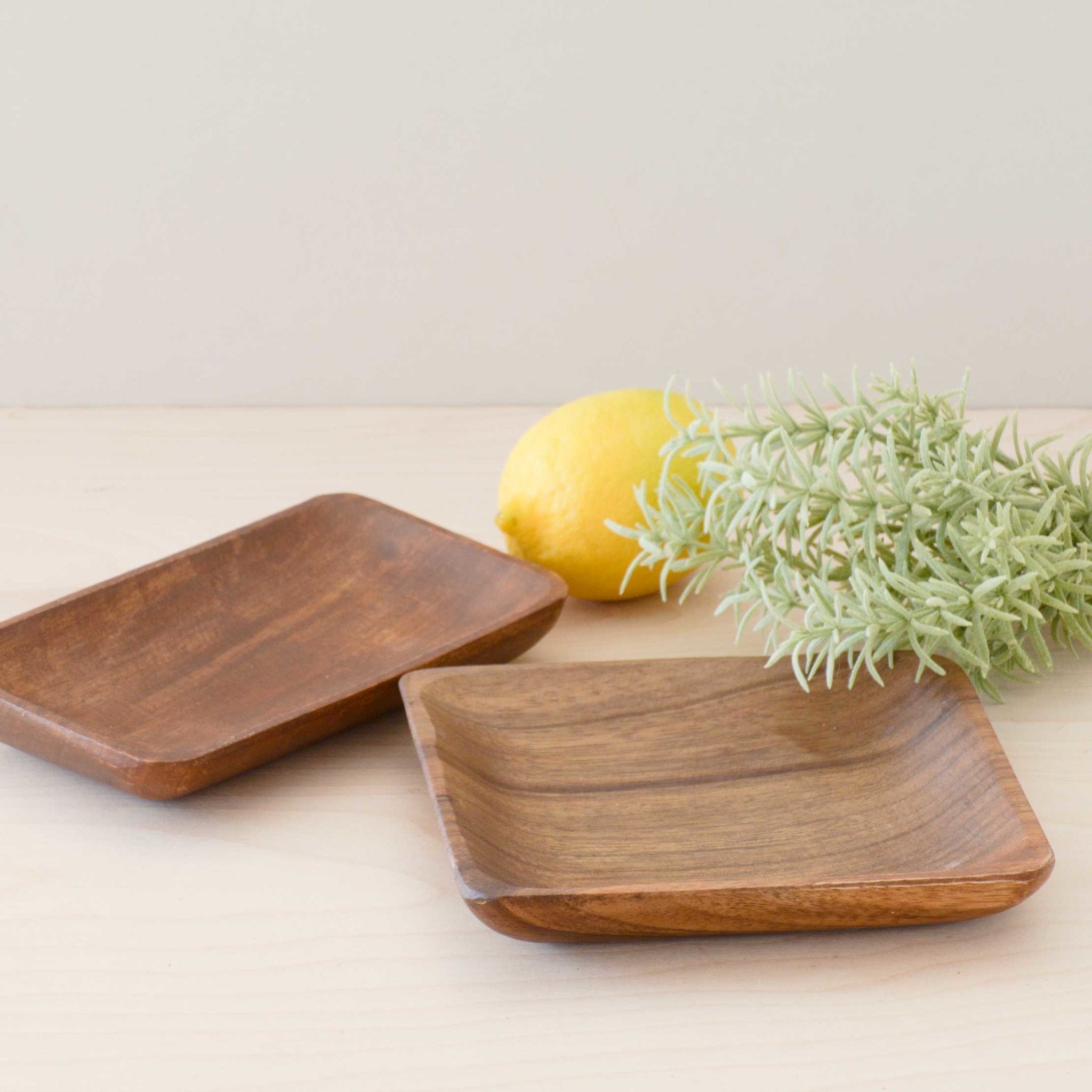 - Acacia Wood Square Dish - Snack Tray | LIKHA - LIKHÂ