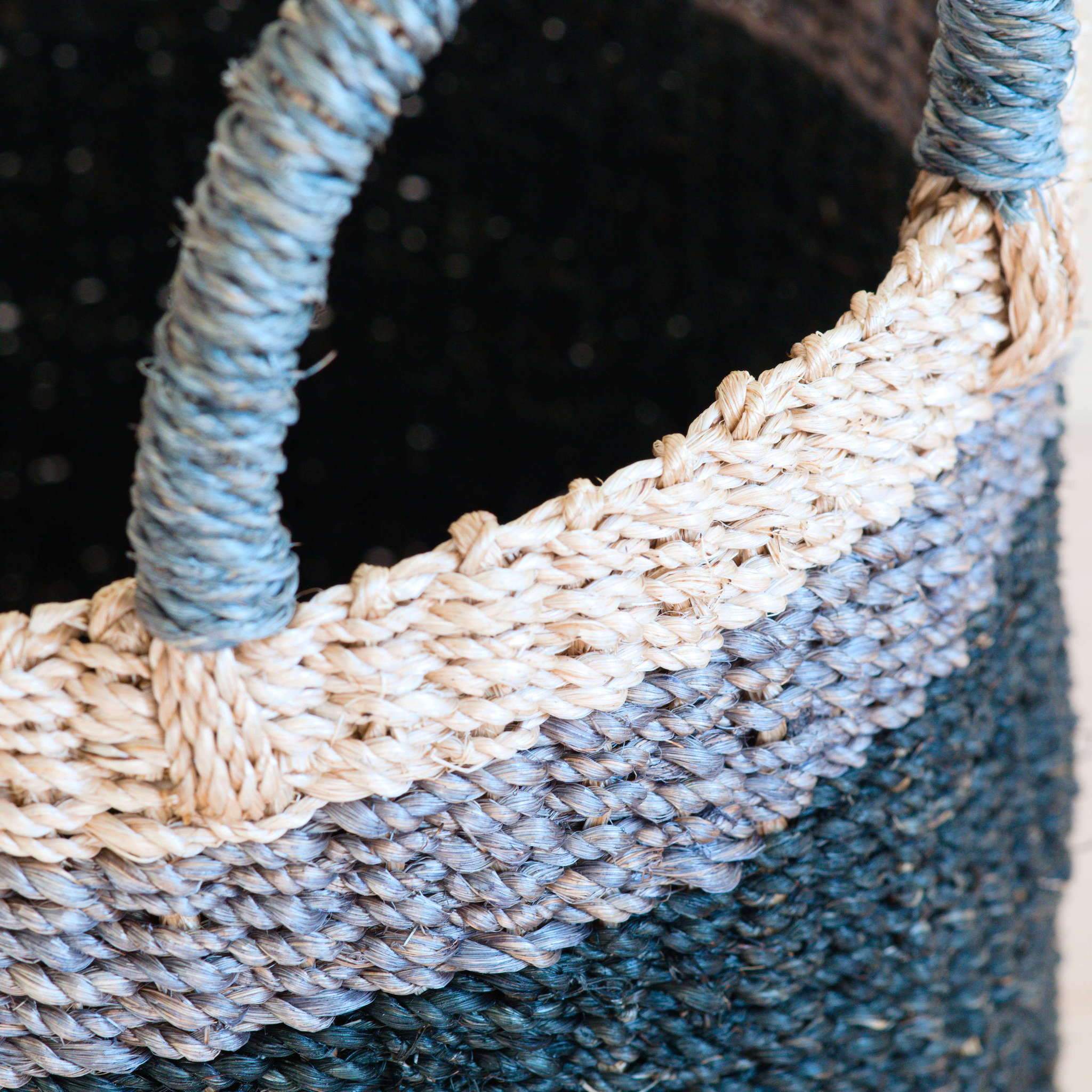 Baskets - Black Floor Basket with Handle - Storage Baskets | LIKHÂ - LIKHÂ