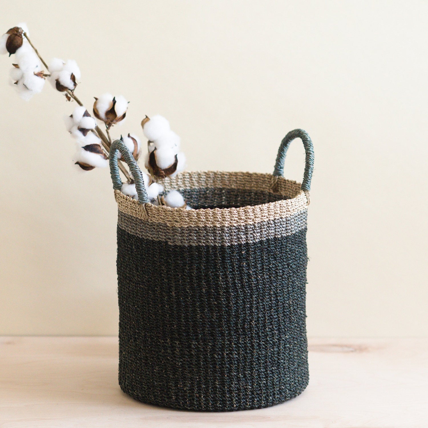 Baskets - Black Floor Basket with Handle - Storage Baskets | LIKHÂ - LIKHÂ