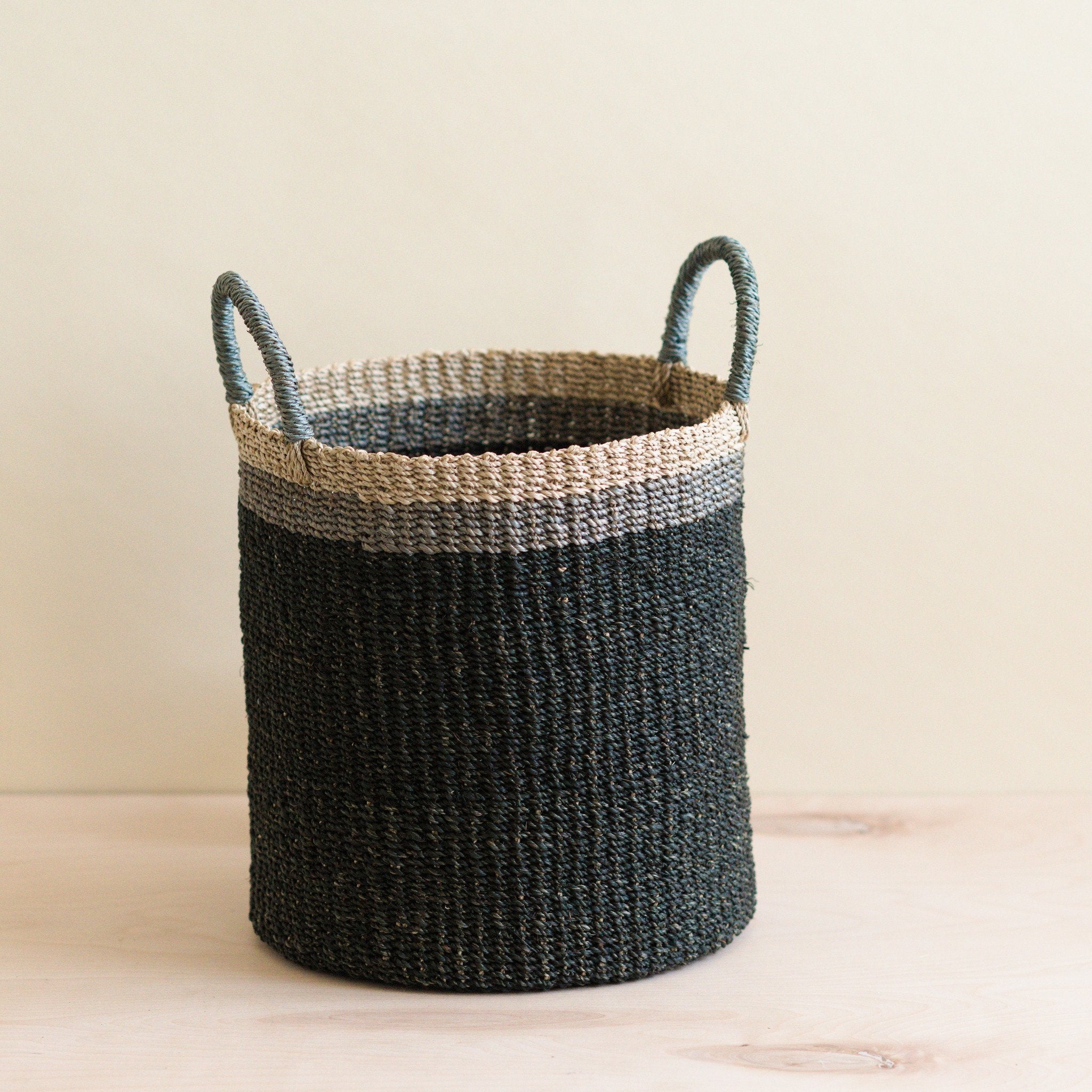 Baskets - Black Floor Basket with Handle - Storage Baskets | LIKHÂ - LIKHÂ